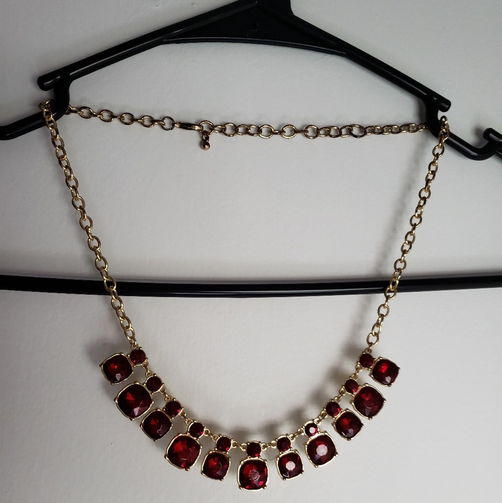 Short Ruby Statement Necklace